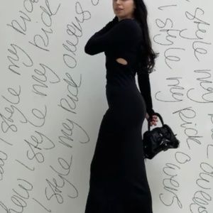 Helmut lang cut out maxi dress